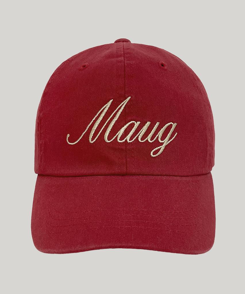 Maugeu Daily Lettering Washed Ball Cap Red