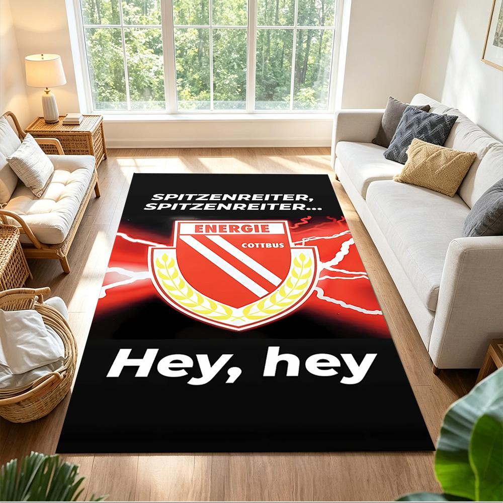 Fc Energie Cottbus Floor Rug Office Rug Perfect for Entryway Balcony Foyer Dining Room Antislip Carpet Anime Office Decor Birthday Christmas Gift