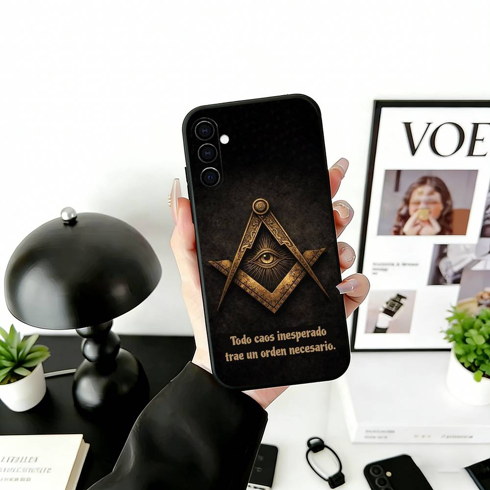 

F-Freemasonry S-Symbol Phone Case For Samsung Galaxy A73,A72,A71,A70,A53,A52,A51,Soft Silicone Black Cover Samsung a71 5g