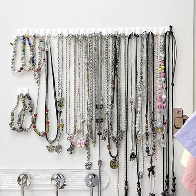 9 pezzi/set adesivo pasta parete gancio stoccaggio gioielli display gioielli ganci supporto stoccaggio organizzatore orecchini anello collana gancio
