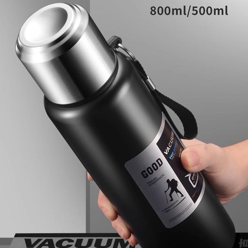 Large Capacity Stainless Steel Vacuum Insulated Water Bottle 316 Thermal Flask with Tea Infuser Leak Proof Portable Sports Bottle for Outdoor Travel