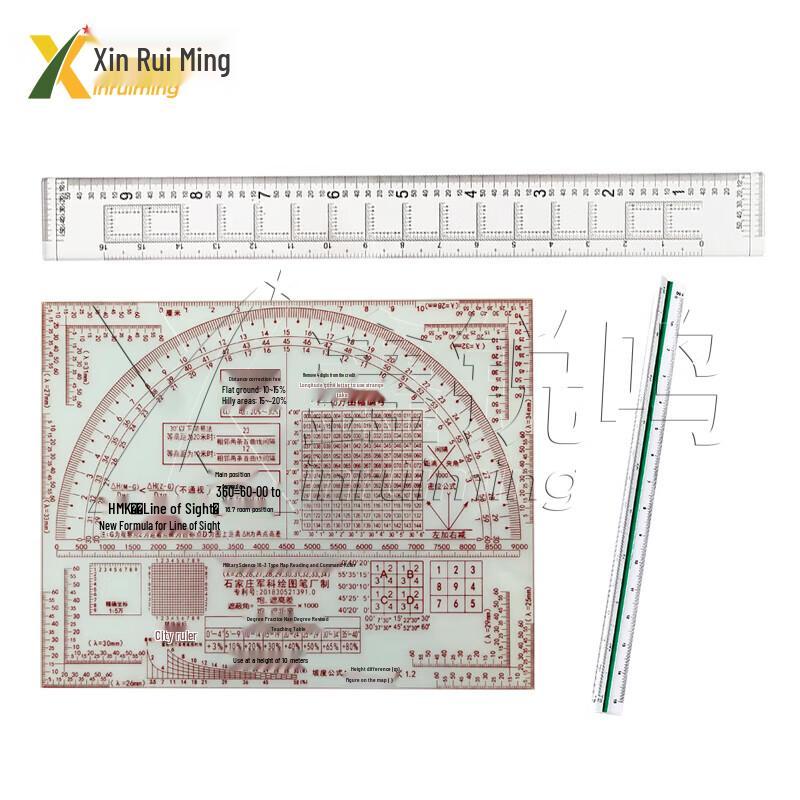 Military Topography Map Reading Ruler Set