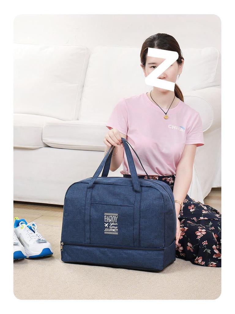 Trolley Sleeve Travel Bag: Portable, Waterproof, Unisex, Wet/Dry Separation, Fitness Equipment Wash Bag