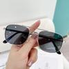 Fashion Gradient Frameless Sunglasses Oversized Square Travel Beach Shades for Women