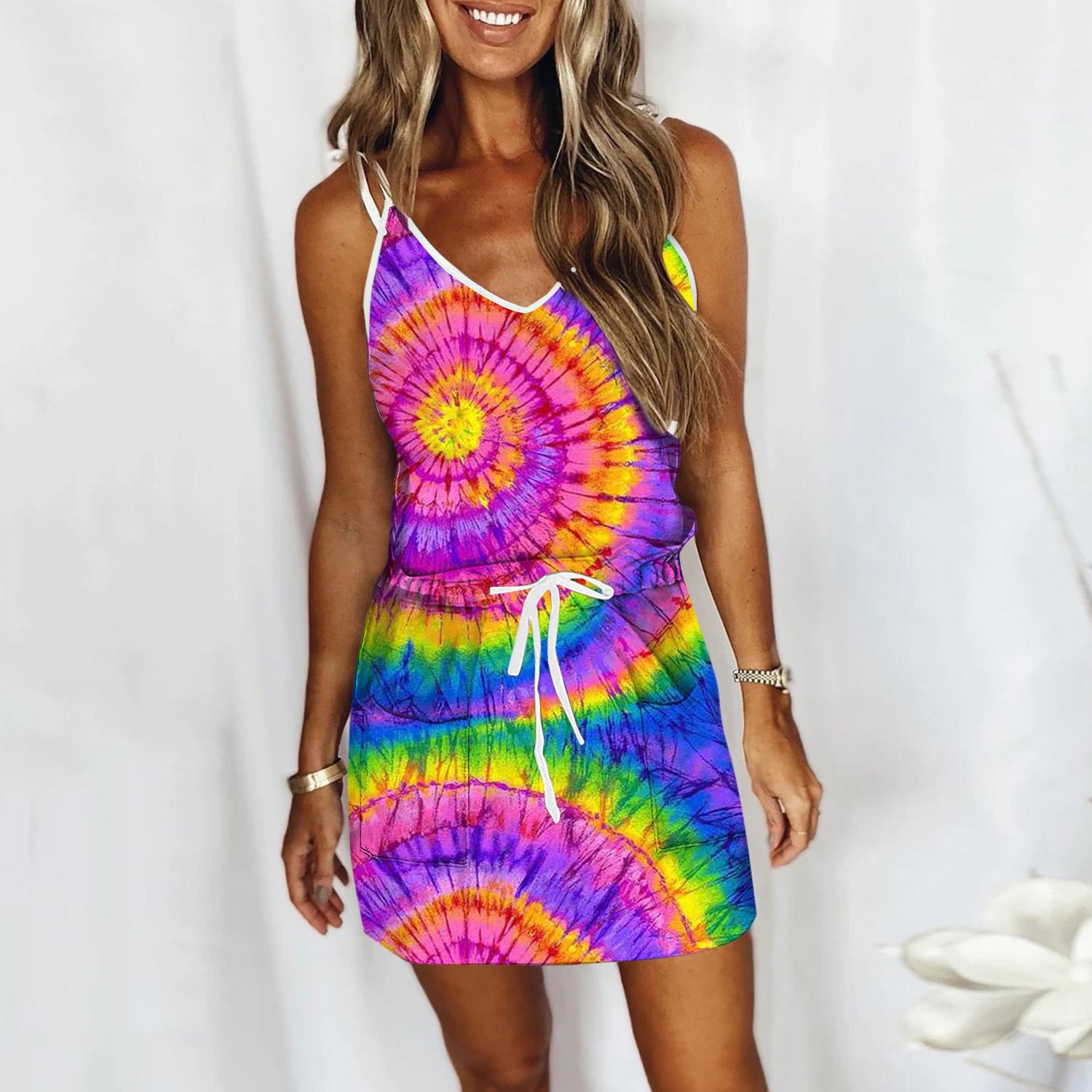

Wish Summer Ladies Colorful Printed Dress XXL