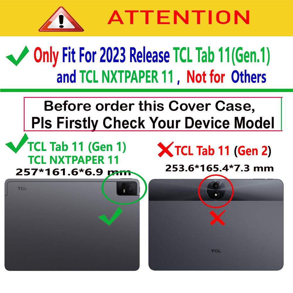 Schlanke Adsorptionshülle für TCL Nxtpaper 11 () 9466X 10,95" Smart Case Faltständer Hülle mit Hartschale Auto Sleep/Wake