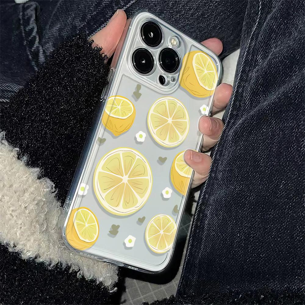 Soft Phone Case For Samsung A24 A25 5G A34 A54 A55 S24 S25 S25 Plus Anti Shock Fresh Lemon Slices Premium Summer Fresh Cover