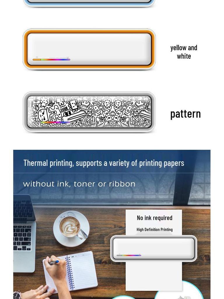 X9 Portable Inkless A4 Photo Printer - Bluetooth Mobile Thermal Printer