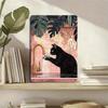 1pc Black Cat in Bathtub Wall Art - Whimsical Retro Iron Metal Sign, 20.32x30.48 cm Humorous Cat-Themed Decor for Bathroom, Livi