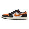 Jordan Air Jordan 1 Slip Resistant Abrasion Resistant Low Top Vintage Basketball Shoes Men's Black Orange DM1206-081