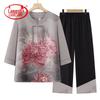 Women's Ice Silk Mid-Sleeve Chinese Style Top