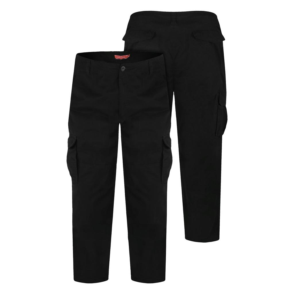 Duke Mens D555 Robert Peached Washed Cargo Trousers