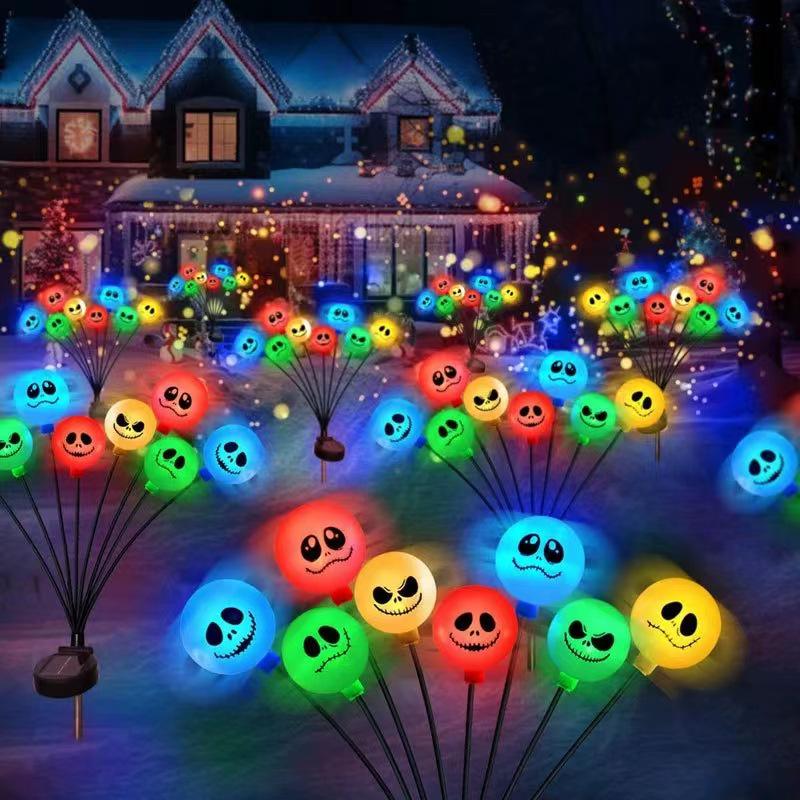 LED Solar Halloween Augapfel Lichterkette – Festliche Glühwürmchen Geist Dekoration