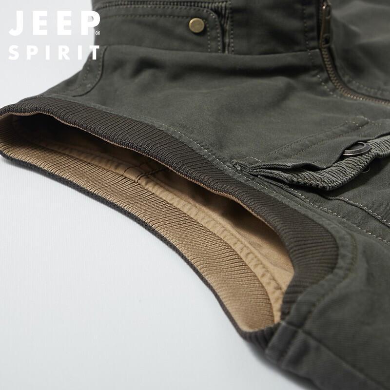 JEEP SPIRIT Men's Reversible Multi-Pocket Outdoor Fishing Vest