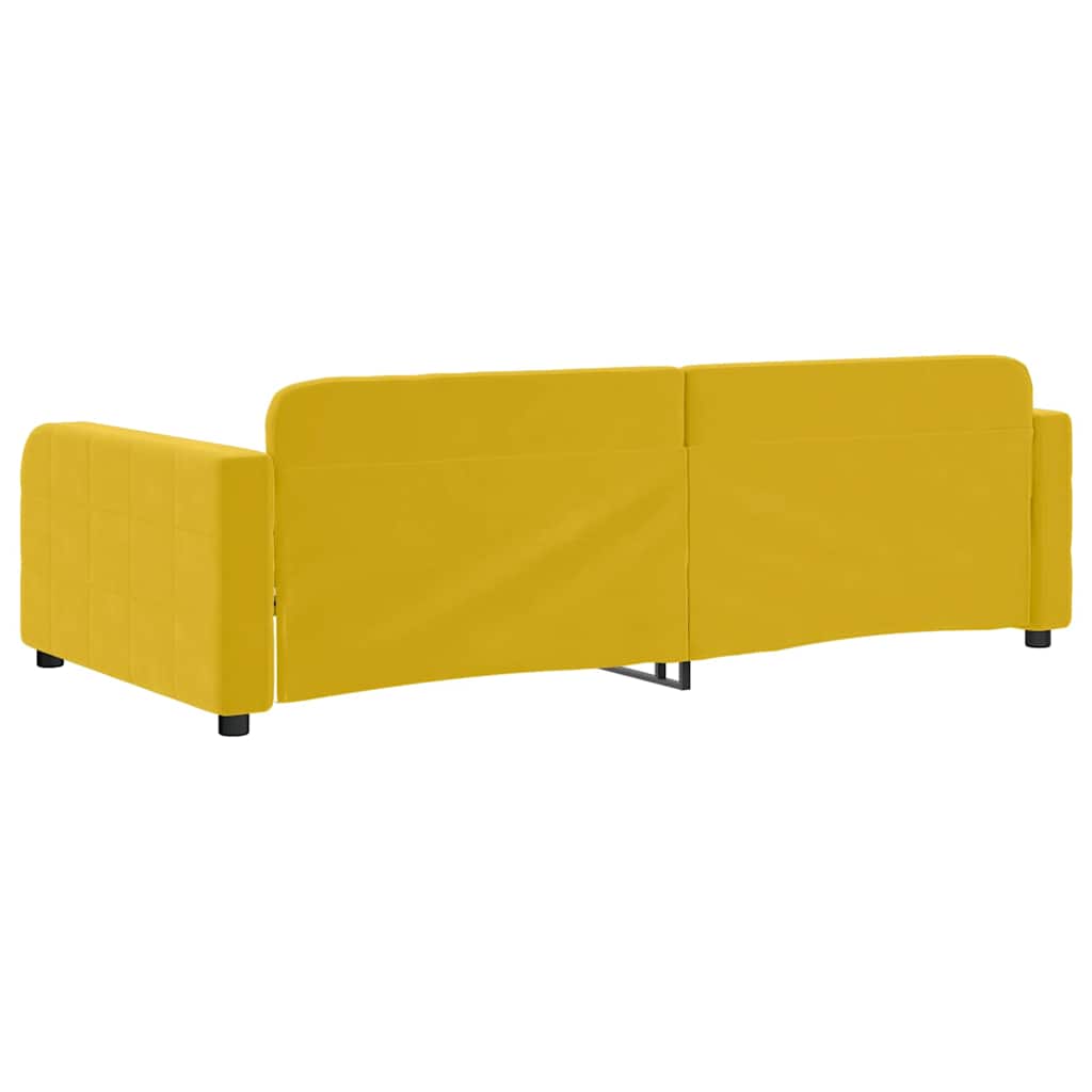 Daybed Yellow 90x200 Cm Velvet