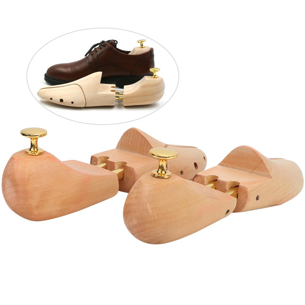 2Pcs Wood Anti Deformation Anti Wrinkle Adjustable Women Men Shoe Tree Keeper(41 42)