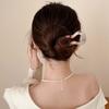 French Twist Haarstab Haarspange Acetat Wellige U-förmige Haarnadel Vintage Schildpatt Damen Haarknoten Pin Kopfbedeckung Accessoires