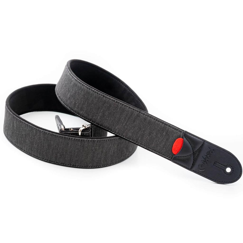 Straps 5cm BLACK RightOn! Guitar/Bass Strap, Wide, 80-145cm, DENIM-50