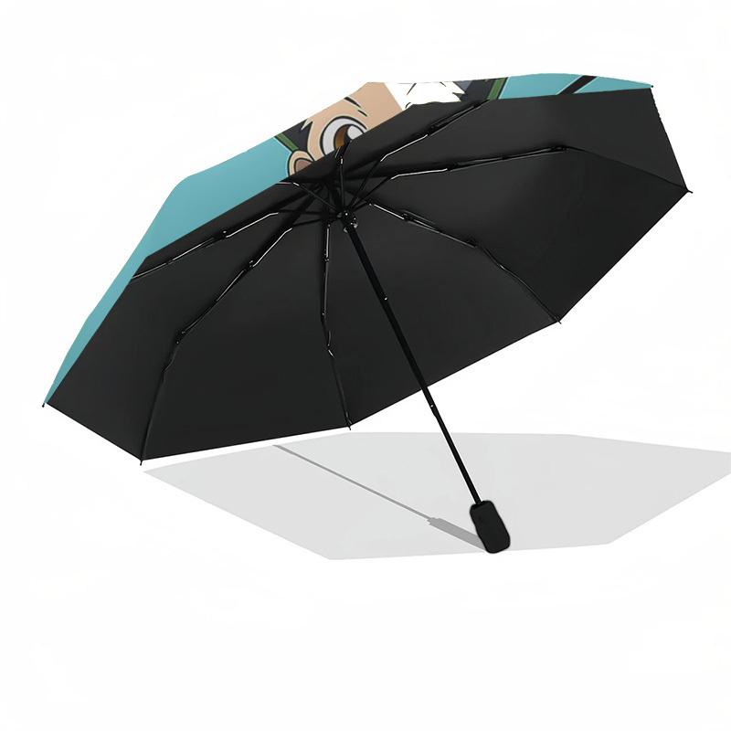 1pc HUNTER X HUNTER Gon Freecss Inspired Umbrella Auto Open Close, Portable 3-Fold Design, 8-Bone Iron Frame Outdoor Umbrella Perfect Gift for Fans, T