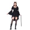 Gothic Witch Costume Women Halloween Party Dress With Hat Accessories Sexy Stage Performance Outfit