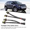9005 9006 Male to Female Headlight Splitter Harness - Dual Output Wiring Adapter Kit for Truck LED Headlamp Retrofit