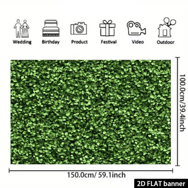 2D Artificial Green Foliage Wall Backdrop for Nature Lover and Content Creation