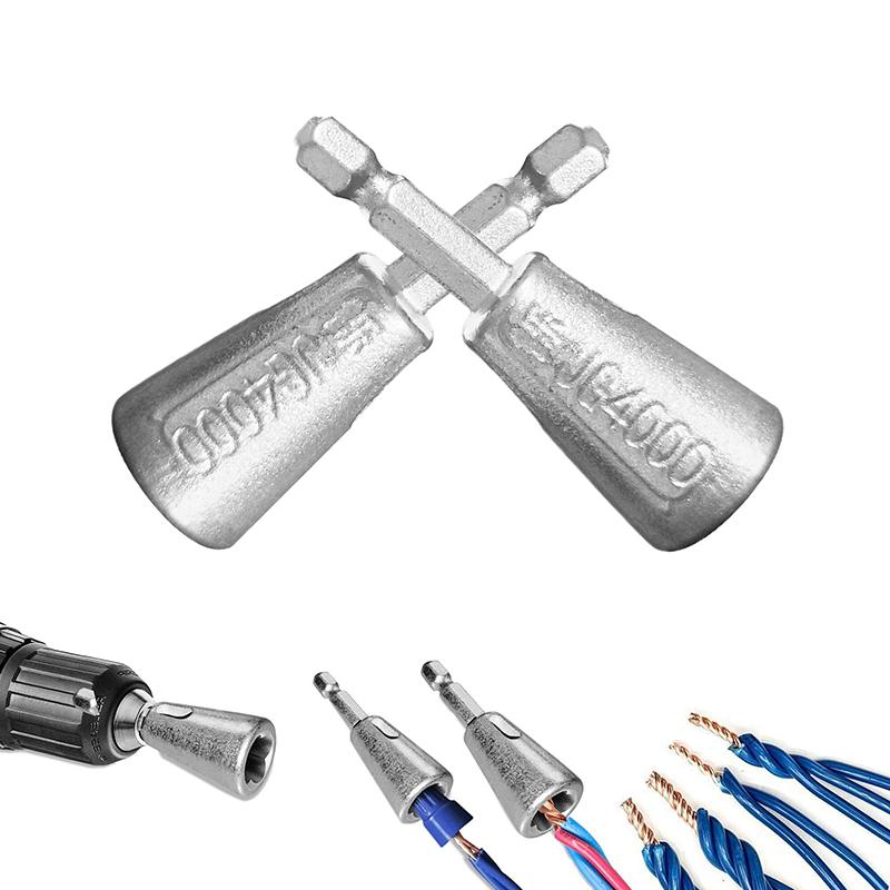 

Electrician Quickly Wire Twister Quick Twisting Connector Spin Twist Wire Connector Socket For Electrical Power Drill Drivers срібний