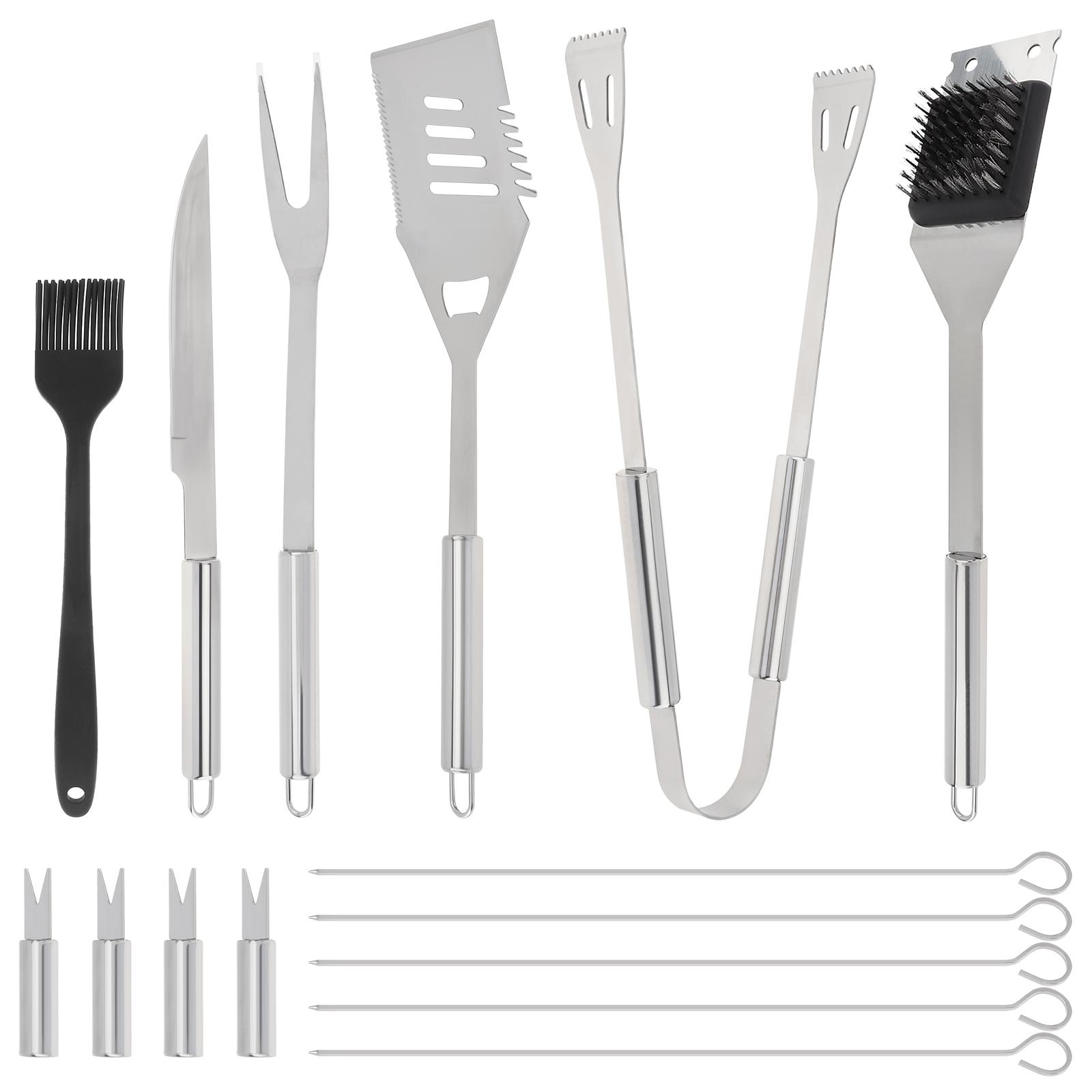 

Stainless Steel 14pcs BBQ Grill Tools Camping Outdoor Bonus Storage Bag