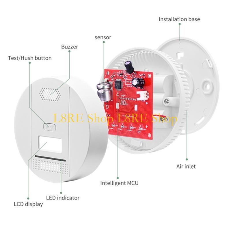L8RE ABS Carbon Monoxide Detector Smoke Alarm Reliable Detection CO Leak Detector Easy Installation Carbon Monoxide Tester China Mainland