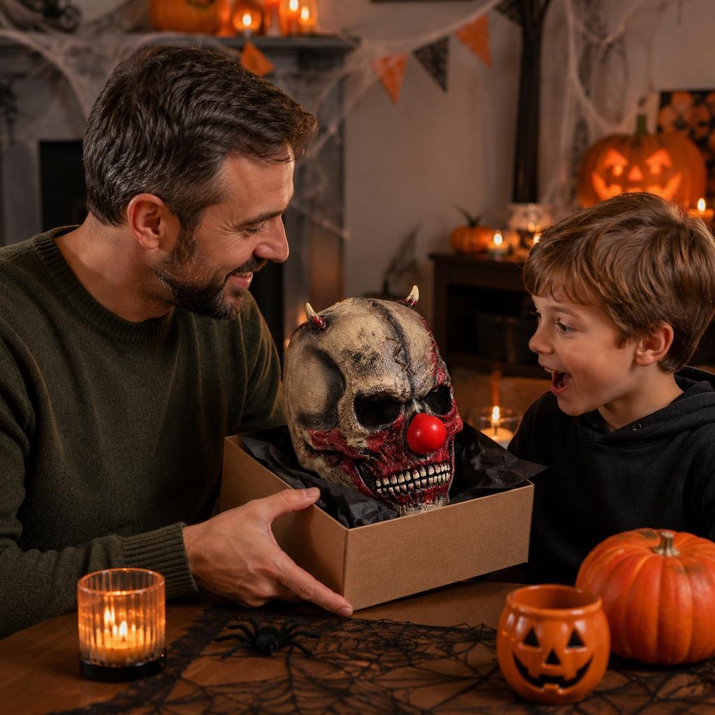Skeleton with Red Nose for Halloween Party Costume