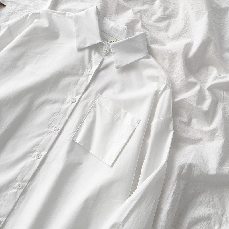 Large Size Women's Autumn Fashion Casual Office Lady Style Solid Long Sleeve Loose Shirt