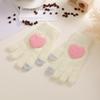 Comfortable Finger Touch Gloves Love Prevent Cold Touch Screen Gloves Soft Warm Gloves Girls