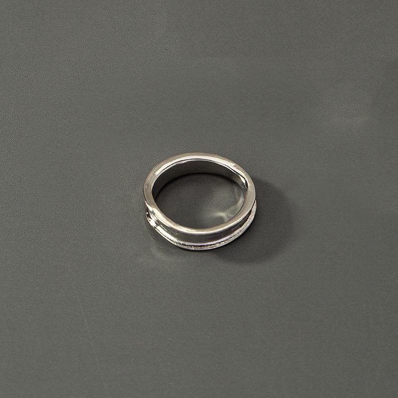 Pánský trendy retro prstenový set s písmeny - Hip hop prsteny na ukazováček