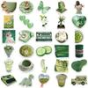 10/60Pcs Green Indie Pop Sticker Ins Style Indie Pop Sticker Graffiti Stickers for DIY Luggage Laptop Skateboard Motorcycle Bicycle Stickers