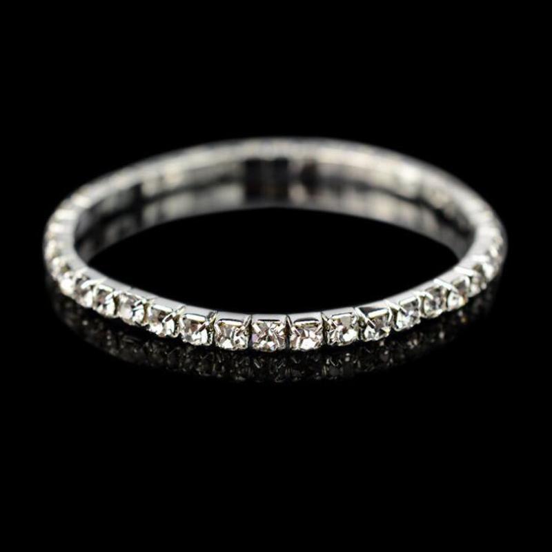 New Fashion Crystal Women's Bracelet Bangle Chains Crystal Gold Color Elastic Bracelets Hand Jewelry Wedding Accessories