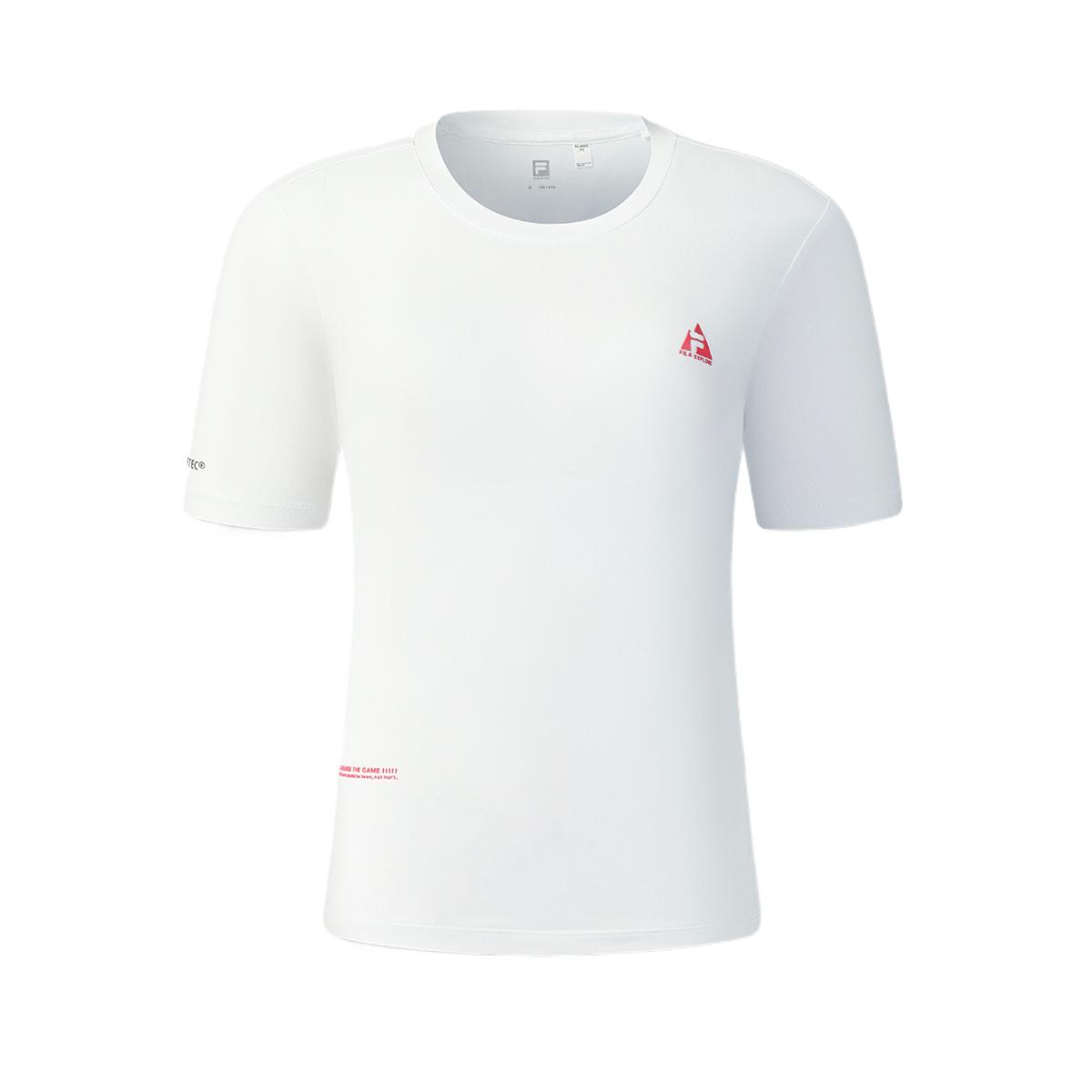 

FILA Explore Pullover Solid Short Sleeve Regular T-Shirt Women tops A11W627101F-WT M