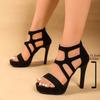 Neue offene Schuhe, Sandalen, Damen-Slipper mit niedrigem Absatz, Keilabsatzschuhe