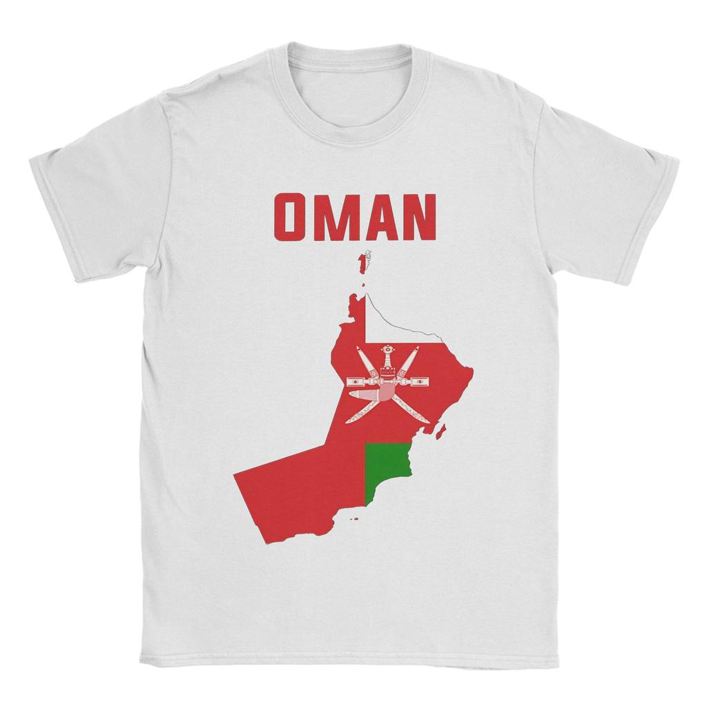 Mens TShirt Oman Map Flag Pride Funny Cotton Tees Short Sleeve Patriotic Omani National Emblem Art T Shirt Crew Neck Clothes