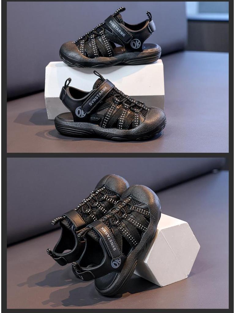 2026 Jungen Zehenschuh Anti-Kick Sportsandalen - Koreanischer Stil Weiche Sohle, Rutschfest, Mittlere & Große Größen