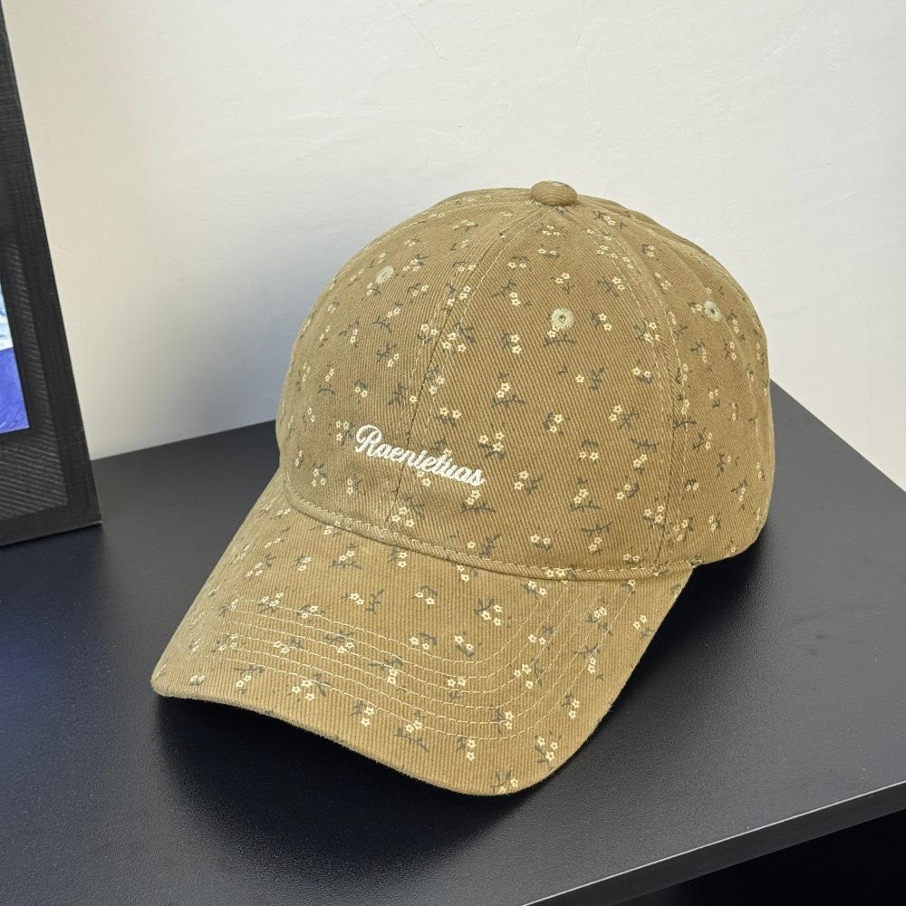 Fashion Hat High Quality Full Body Small Floral Embroidered Baseball Cap Female Face Small Versatile Sunscreen Shade Cap Four Seasons Commuting