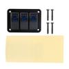 3 Reihen Wasserdichter Bootsschalter Wippschalter 12/24V LED Schalterpanel Wohnwagen LED Schaltung