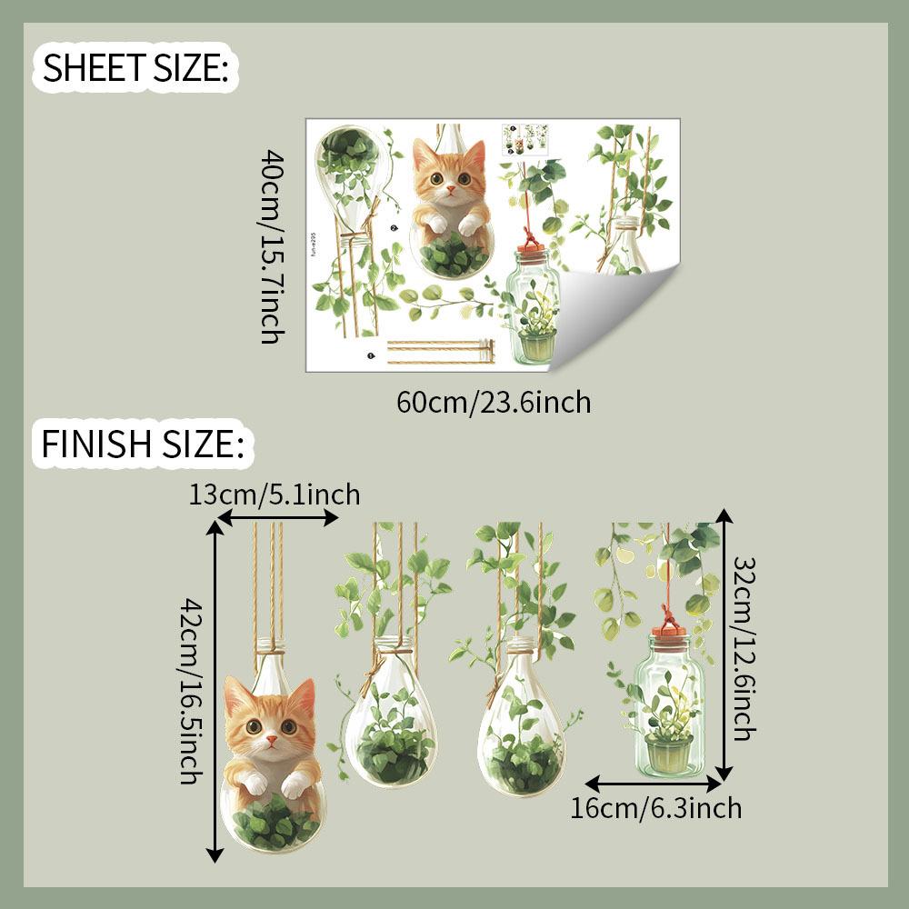 

Креативные подвесные украшения стеклянные бутылки зеленые растения спальня гостиная, украшение фона стены дома декоративные наклейки на стену