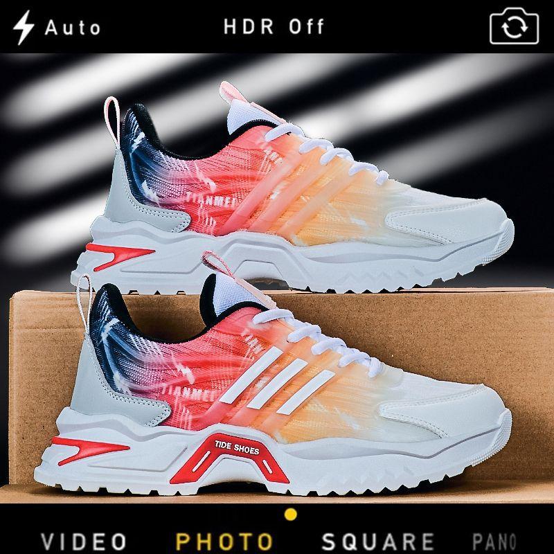 Men's Shoes Summer Breathable New Mesh Sports Running Shoes Air Cushion Shock Absorption Soft Sole Running Casual Dad Shoes