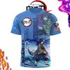 2024 Fashion Summer New 3D Cartoon Ghost Blade Anime Printed Short Sleeve Casual Loose Comfortable Round Neck T-shirt