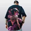 Herren Cyberpunk Anime Succubus 3D-Druck Oversized T-Shirt