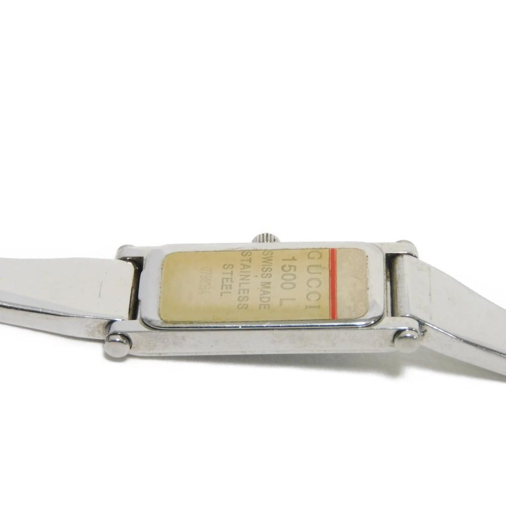 Used 9539 Bangle Watch 1500L 7975 Black Dial Quartz Stainless Steel Women's from Japan AUTHENTIC