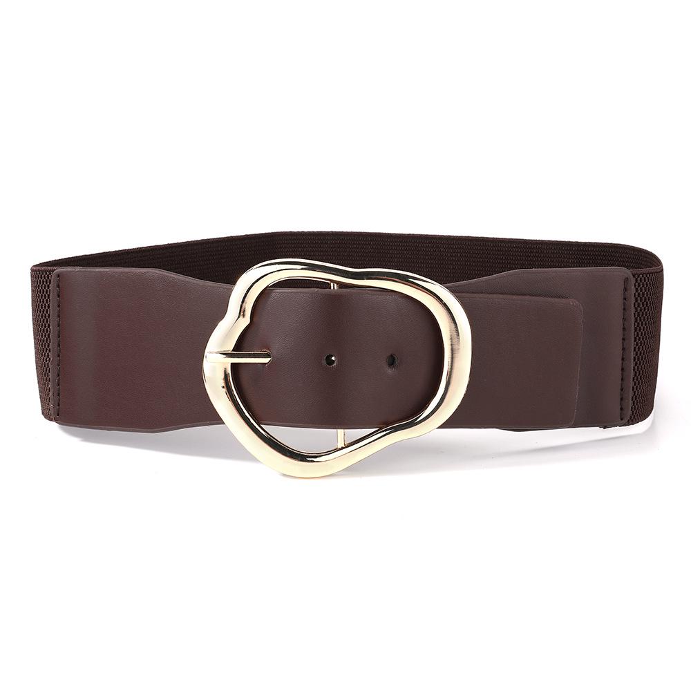 European & American Irregular Elastic Waist Belt for Women - Versatile Leather Accessory for Sweaters, Dresses, & Body Shaping