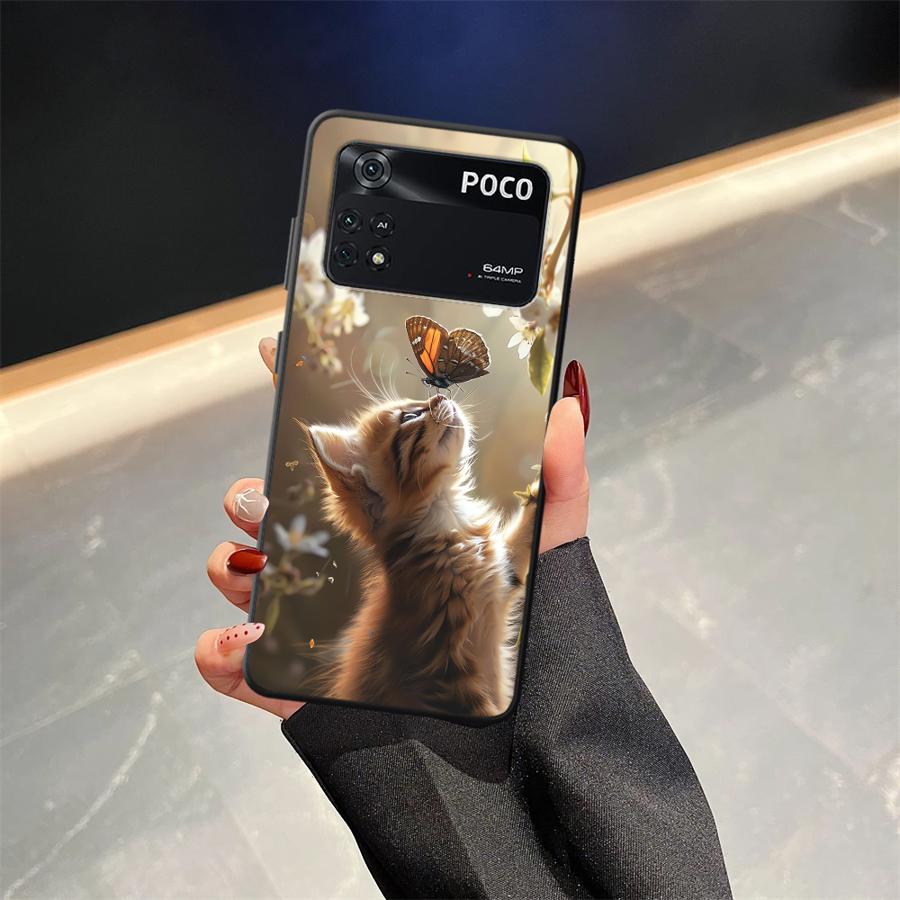 Handyhülle Case für Xiaomi Poco F8 C50 M3 M4 M7 C75 F3 C71 F1 C61 M5 X3 X4 X5 X7 Pro Süße Katze