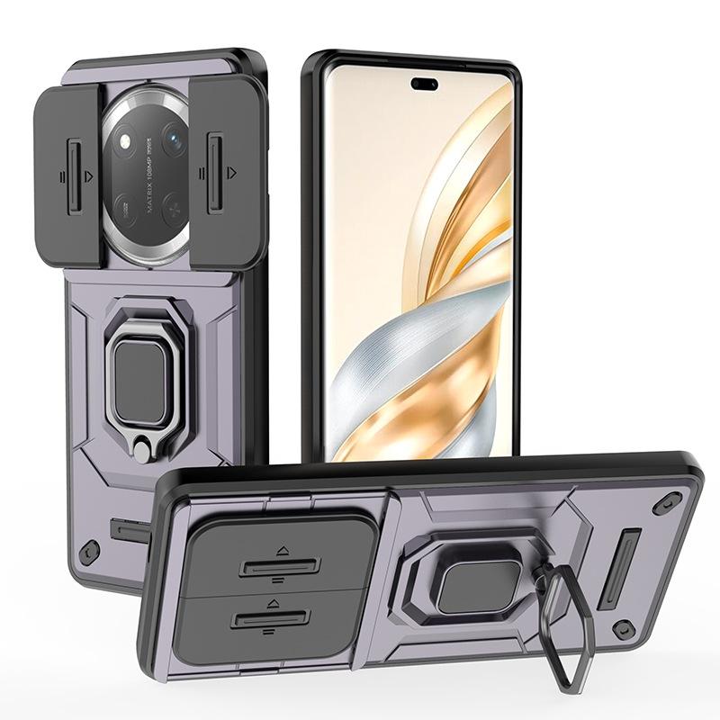 Applicable to Huawei Honor X70 Battle Bear Mobile Phone Case Push Window Bracket Honor X9D Anti-drop X9C Protective Case X9B