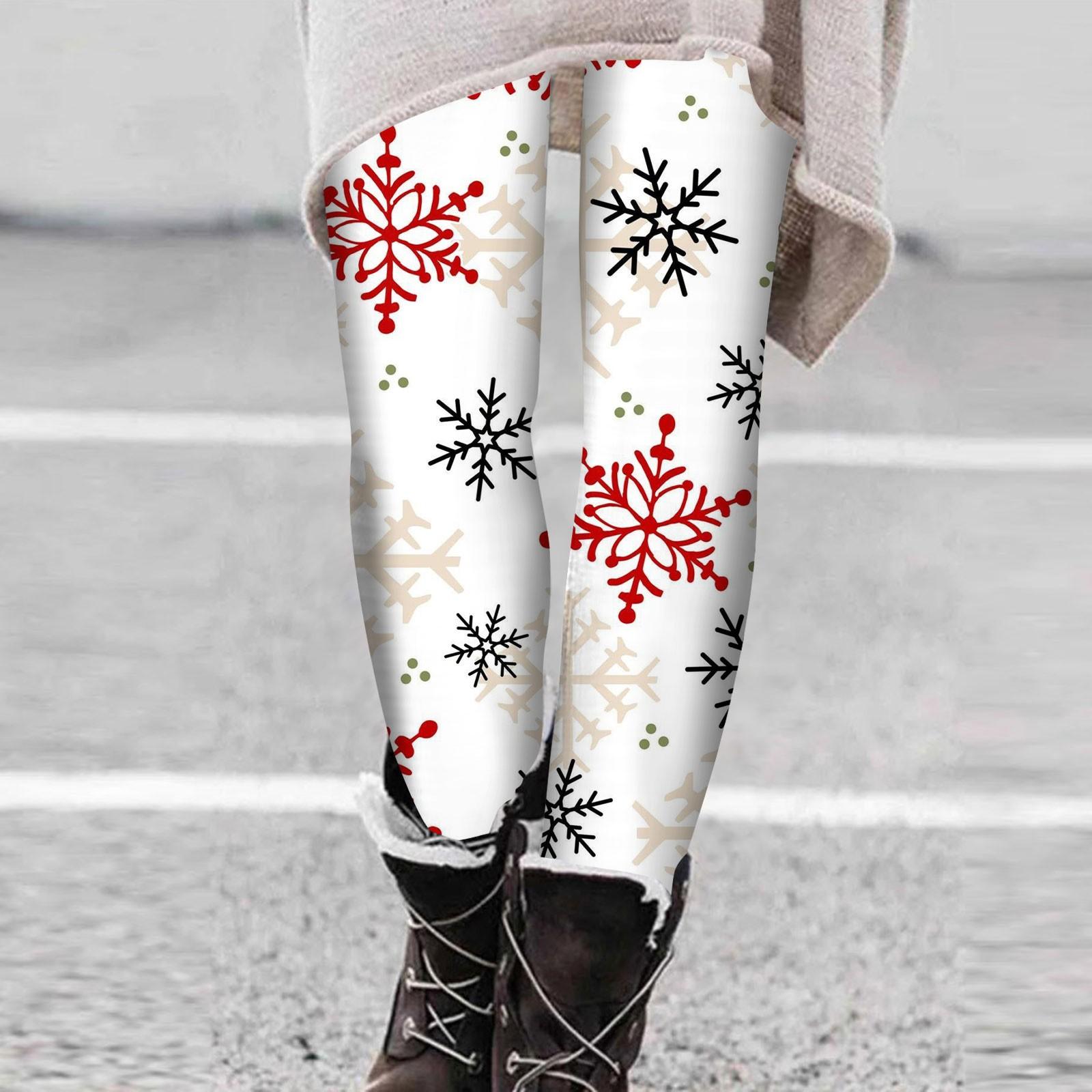 

Women s Pants Christmas Printed Stretchy Soft Bottoms Casual Home Sleeping Pants M хакі